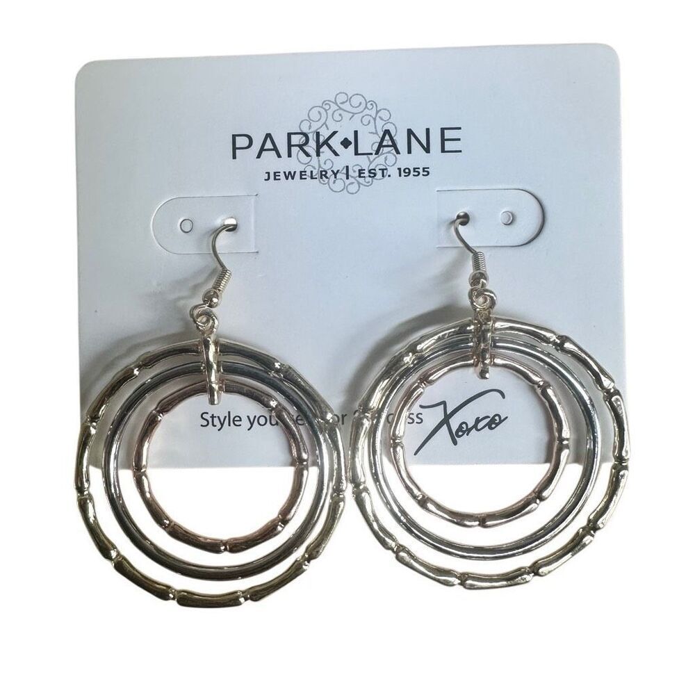 Park Lane Mixed Metal Bamboo Hoop Earrings